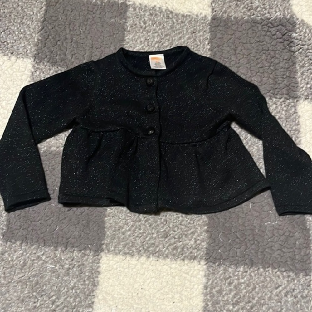 Gymboree Girl’s 2T Black Sparkle Cardigan Sweater